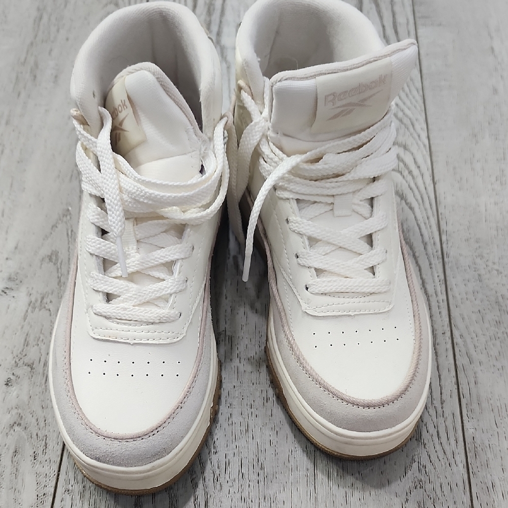Reebok Women's White and Gray High-Top Sneakers - Picture 8 of 8